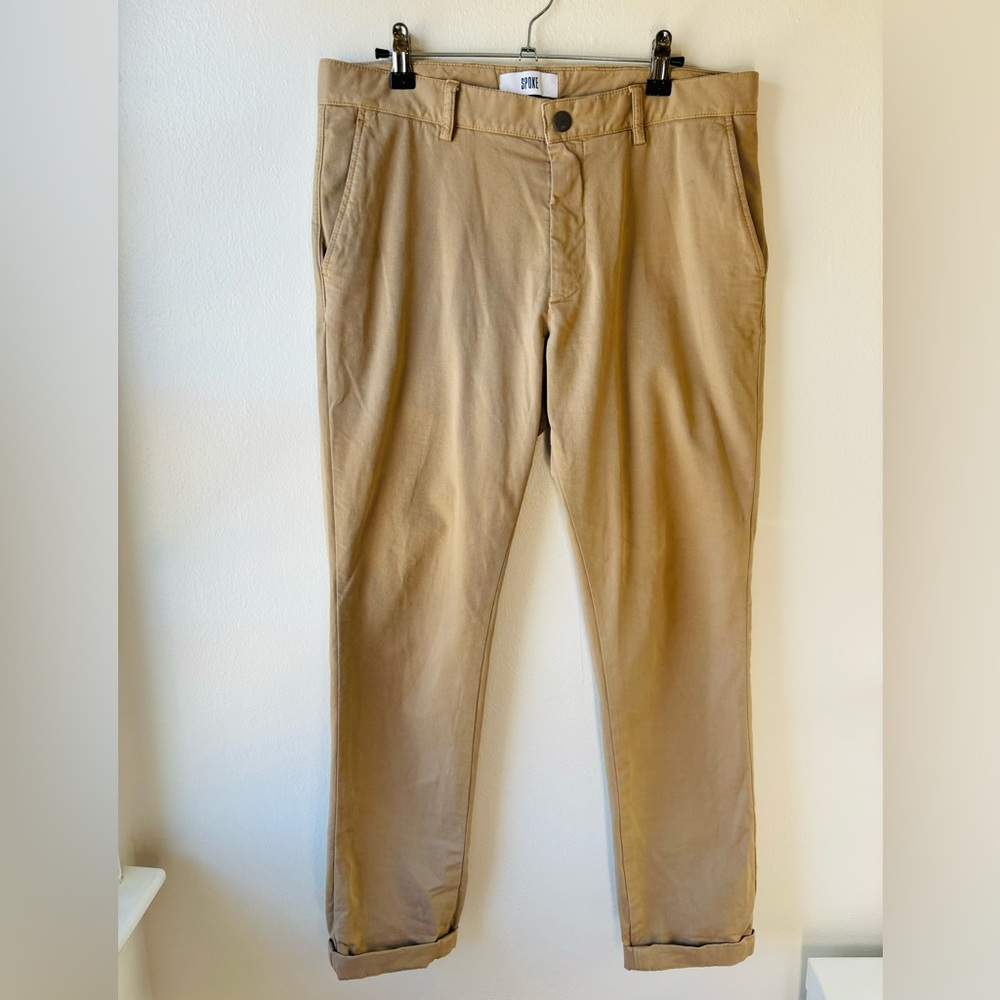 Spoke Heroes Chino Men’s Khaki Pants - Build A Waist 32